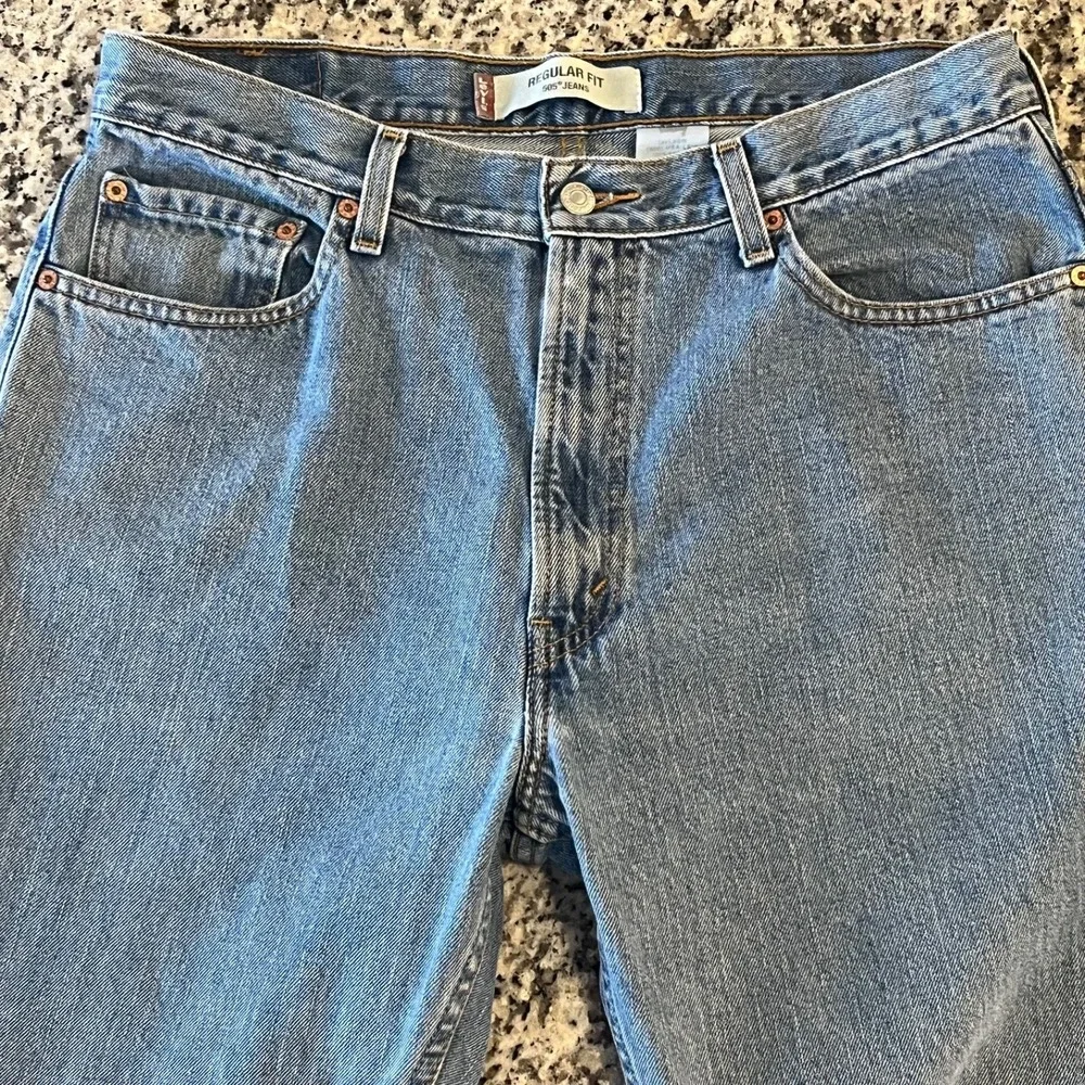 Levi's 505 Regular Fit Straight Denim Jeans Mens‎ 36x32 Medium Blue